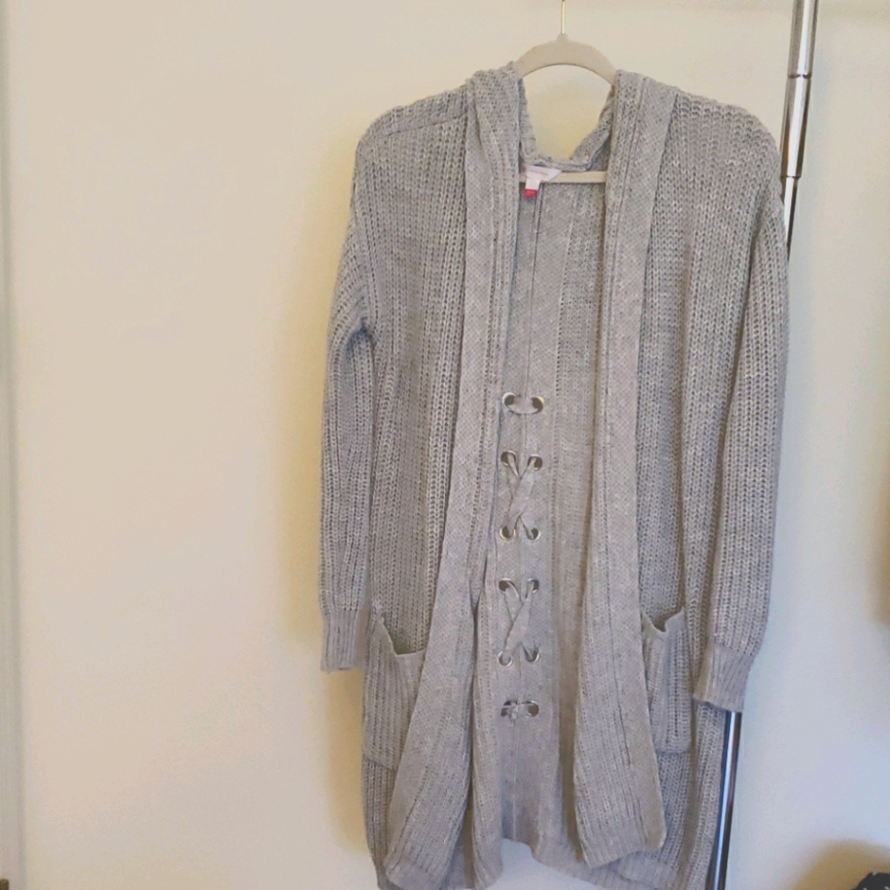 Gray cardigan